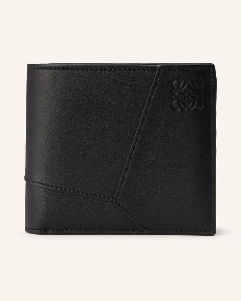 Loewe Geldbörse Puzzle Edge schwarz Schwarz