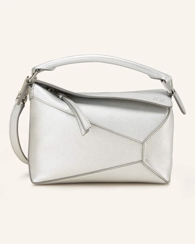 Loewe Umhängetasche PUZZLE EDGE SMALL Silber