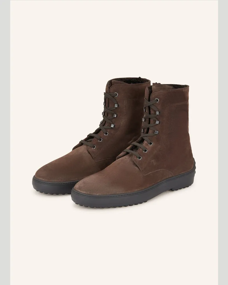TOD'S Schnürboots braun Dunkelbraun