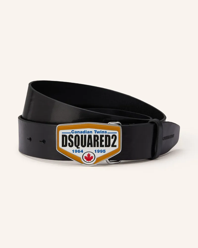 Dsquared2 Ledergürtel Schwarz