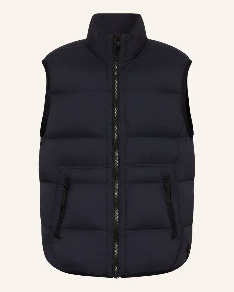 Stone Island Daunenweste blau Dunkelblau