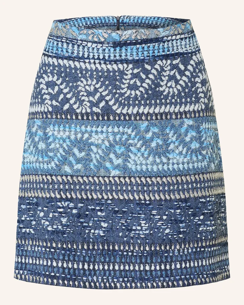 SEM PER LEI Tweed-Rock mit Glitzergarn Dunkelblau