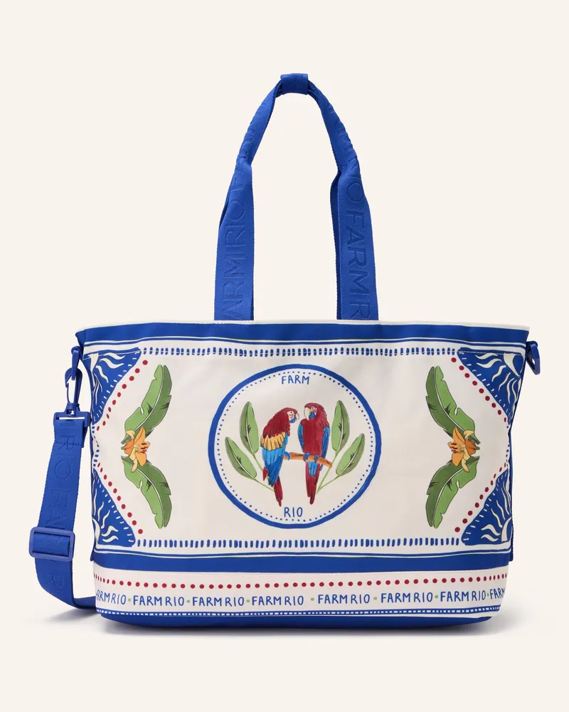 FARM Rio Strandtasche Tropical Destiny blau Creme