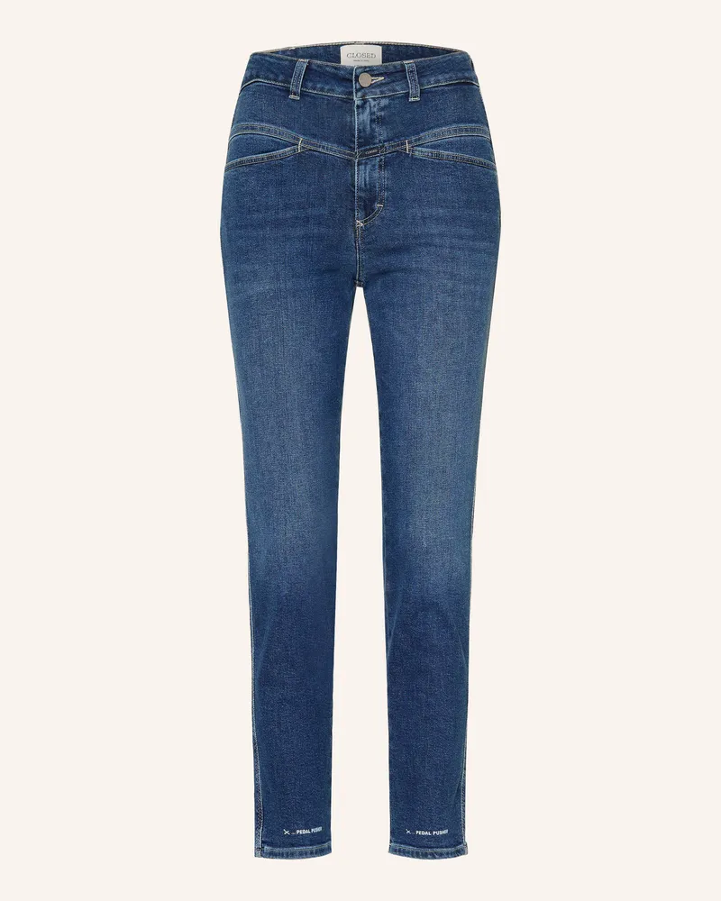 Closed Cropped Jeans Pedal Pusher blau Mbl