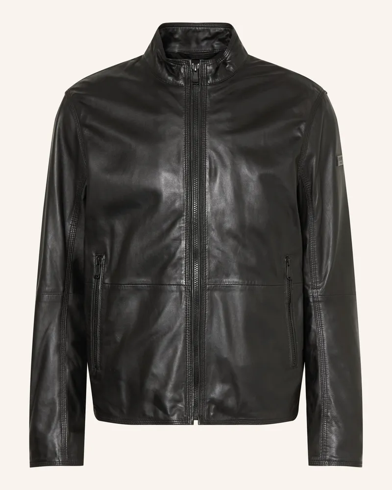 JOOP! Lederjacke schwarz Schwarz
