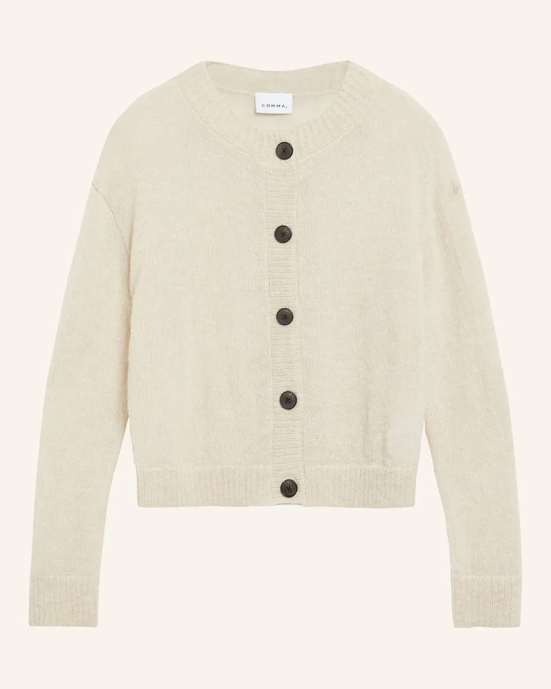 COMMA Strickjacke weiss Hellgrau