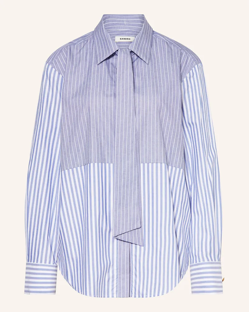Sandro Hemdbluse blau Weiss