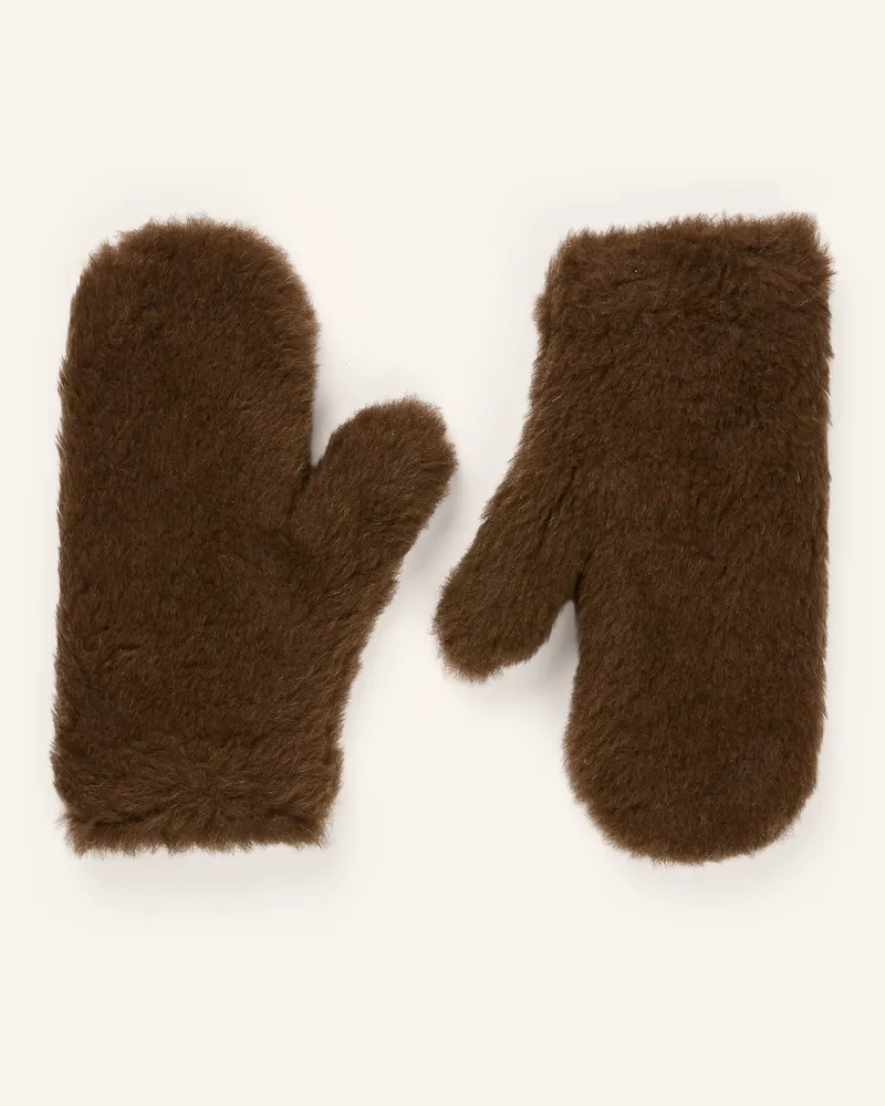 Max Mara Fäustlinge MXAOMBRATO mit Alpaka Braun
