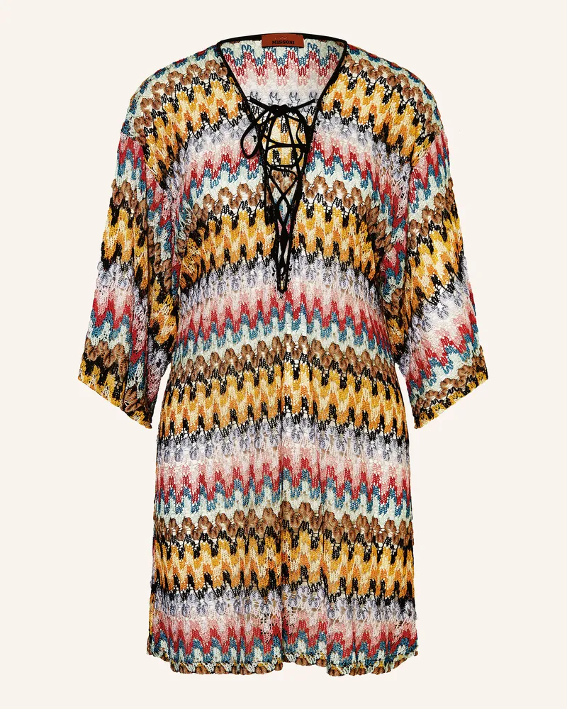 Missoni Strandkleid mit Glitzergarn Dunkelgelb