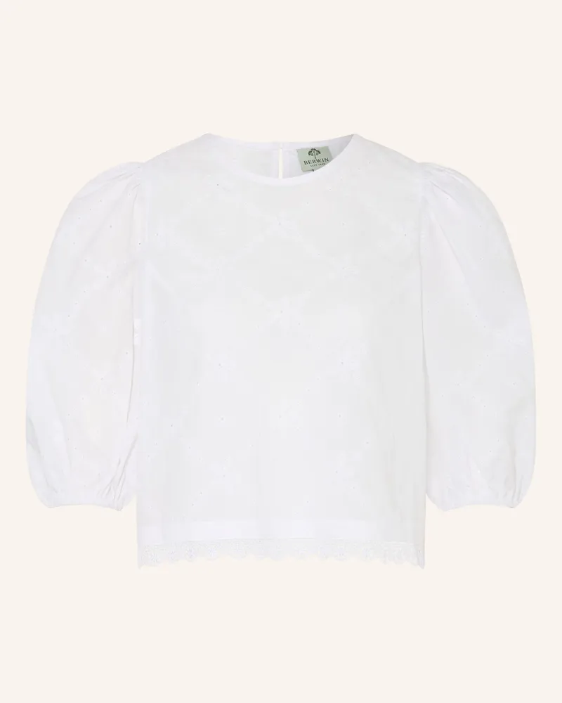 Berwin & Wolff Dirndlbluse Mit 3/4-Arm Und Mit Spitze weiss Weiss