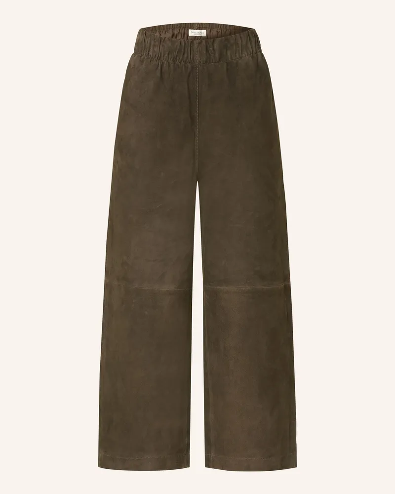 Marc O'Polo 7/8-Hose Aus Leder gruen Khaki