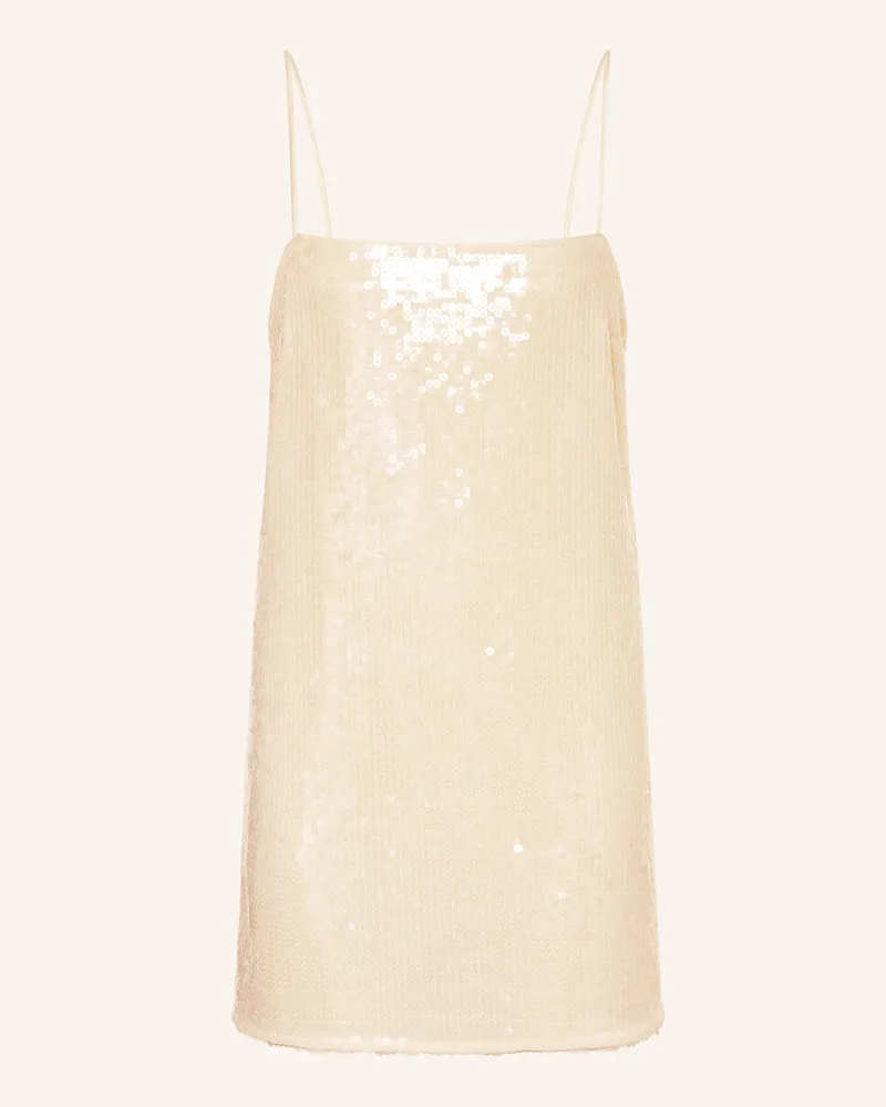 ROTATE Birger Christensen Cocktailkleid SEQUIN mit Pailletten Ecru