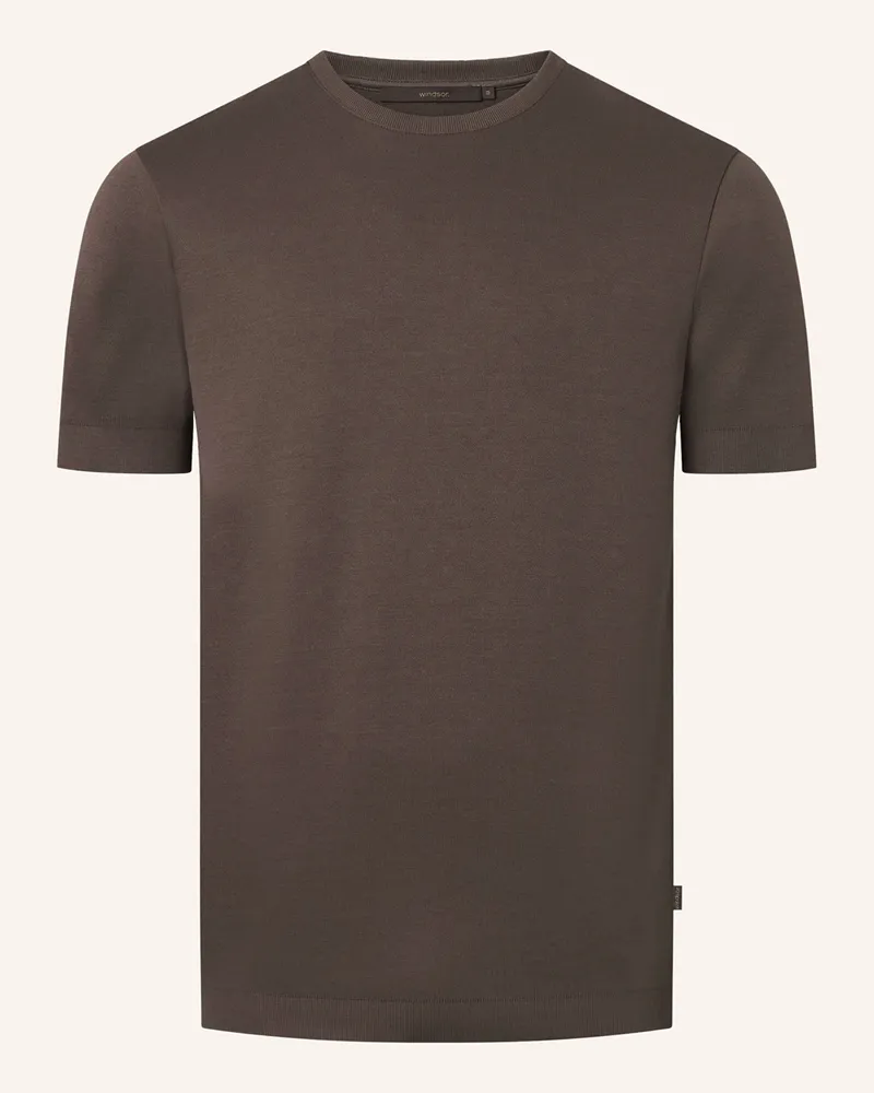windsor. Strickshirt FLORO Dunkelbraun