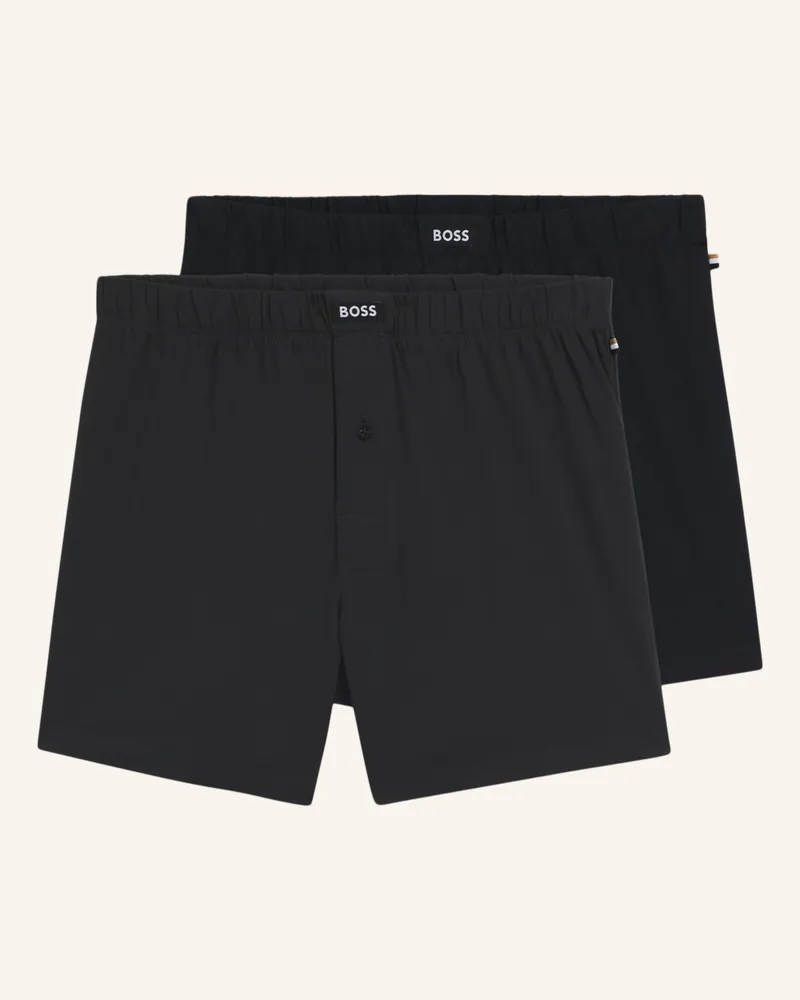 HUGO BOSS Boxershort 2P JERSEY BOXER Schwarz