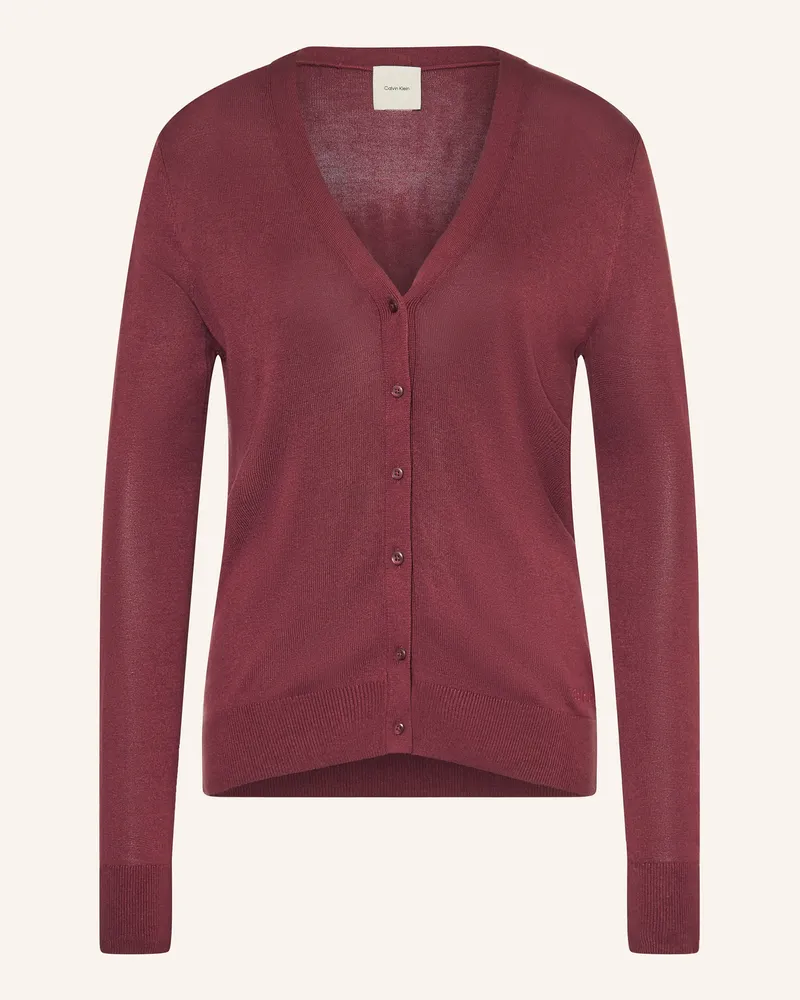 Calvin Klein Strickjacke Dunkelrot