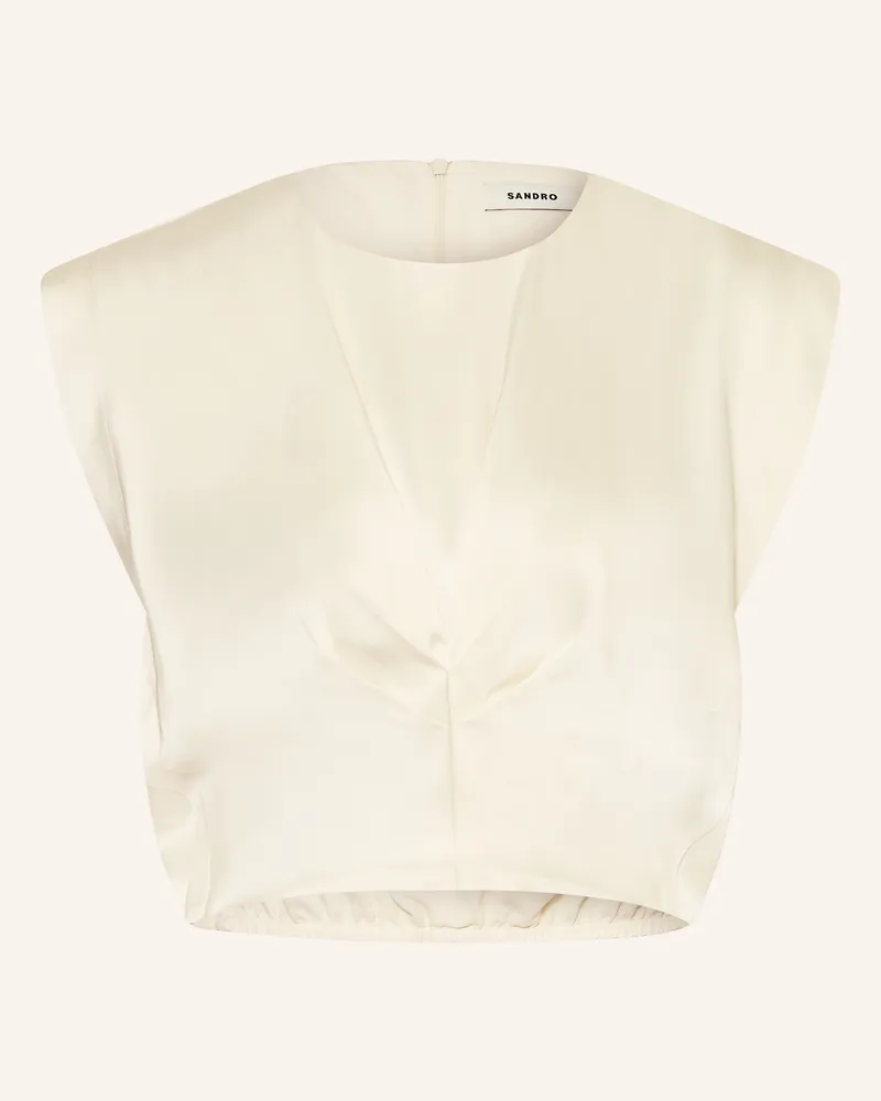 Sandro Satintop weiss Ecru