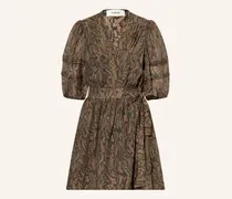 Wickelkleid Teodora Mit 3/4-Arm gruen