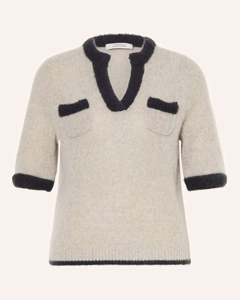 Dorothee Schumacher Strickshirt Luxury Love Aus Cashmere grau Beige