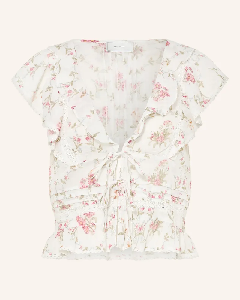 Neo Noir Blusenshirt Netali Mit Volants Und Spitze weiss Weiss
