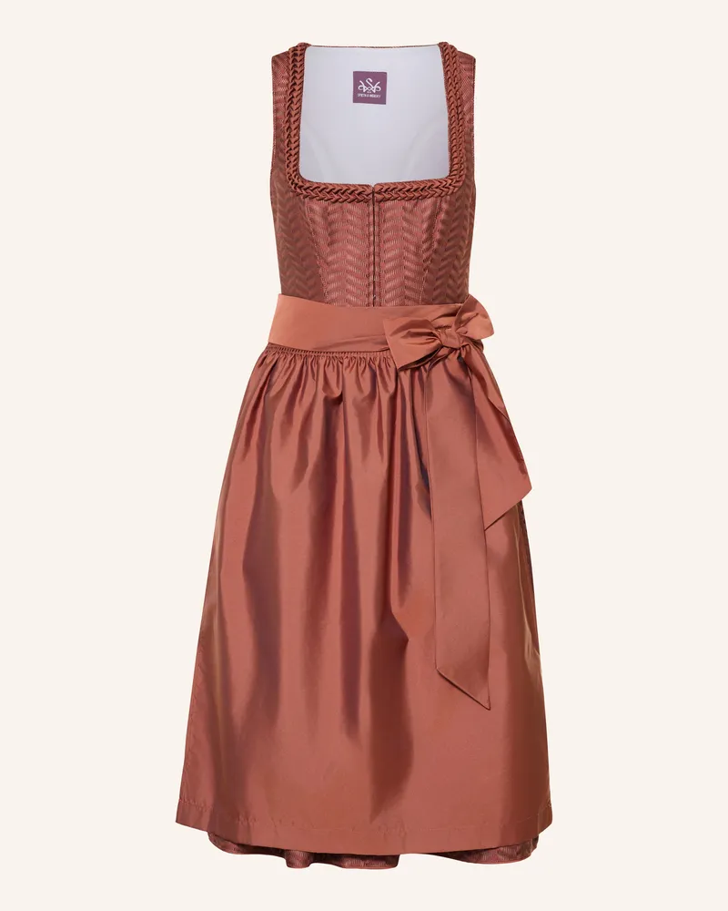 Spieth & Wensky Dirndl Kenia braun Dunkelrot