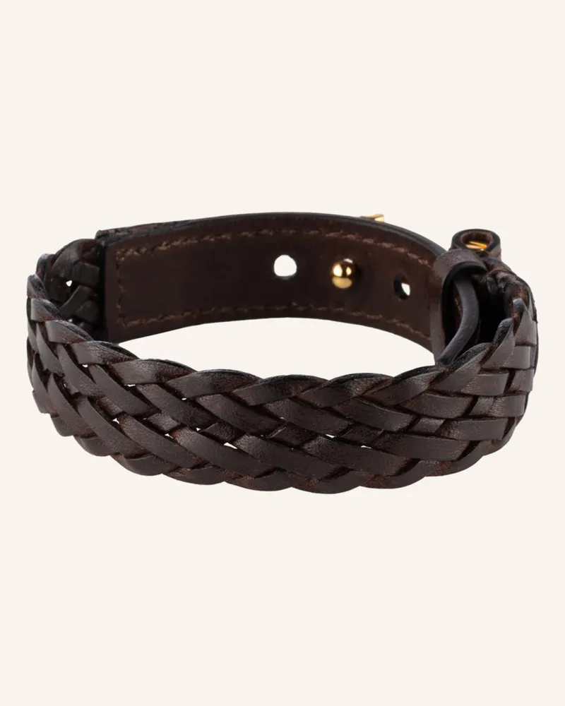 Tom Ford Lederarmband Dunkelbraun
