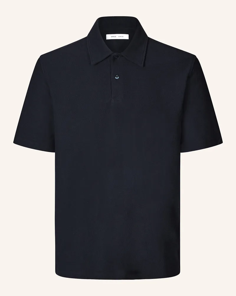Samsøe & Samsøe Jersey-Poloshirt Sakvistbro Regular Fit blau Dunkelblau