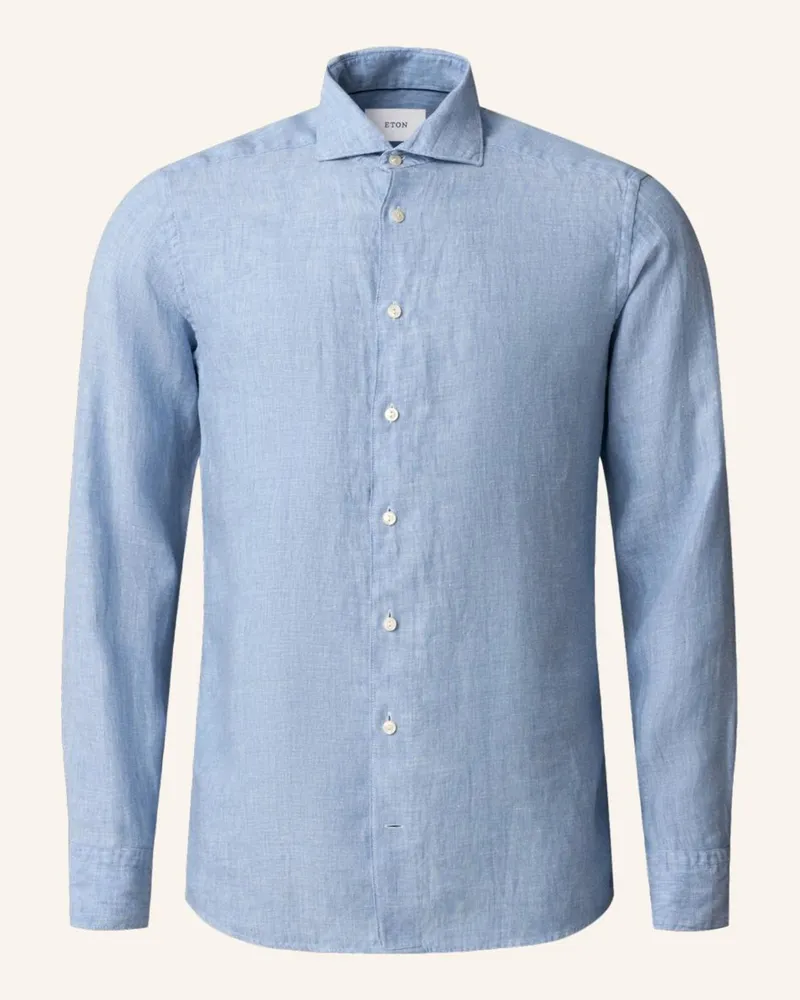 Eton Leinenhemd Contemporary Fit Blau
