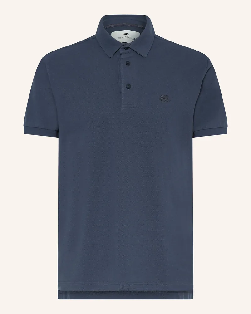 Etro Piqué-Poloshirt Dunkelblau