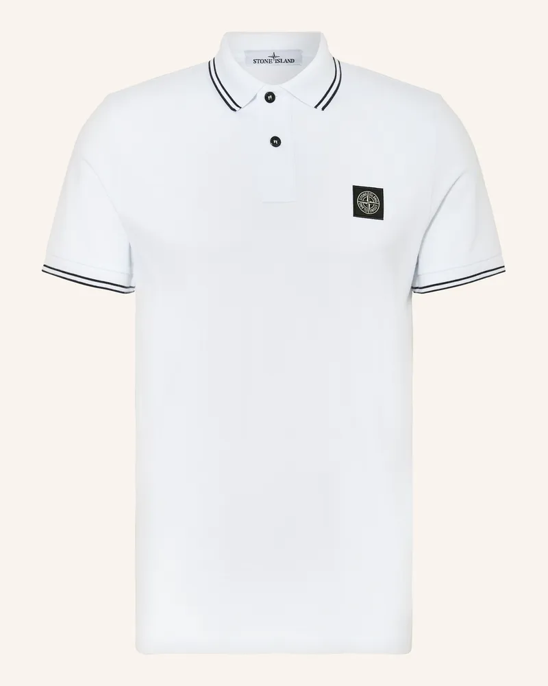 Stone Island Piqué-Poloshirt Weiss