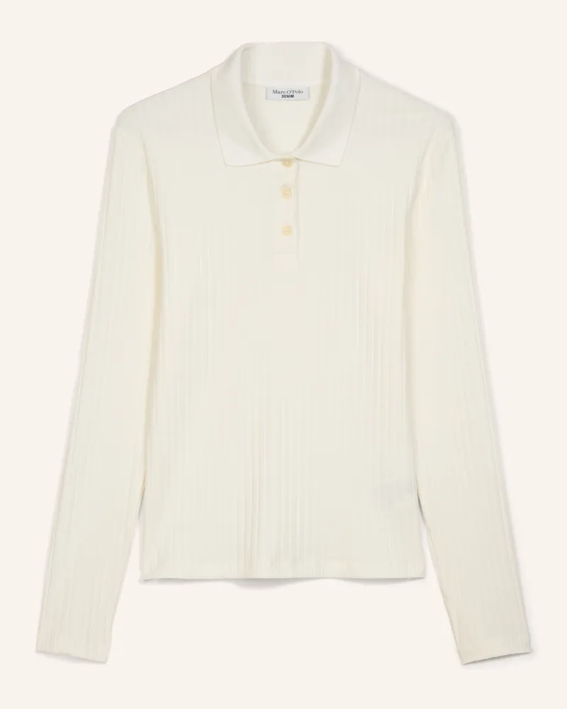 Marc O'Polo Polo-Longsleeve weiss Weiss