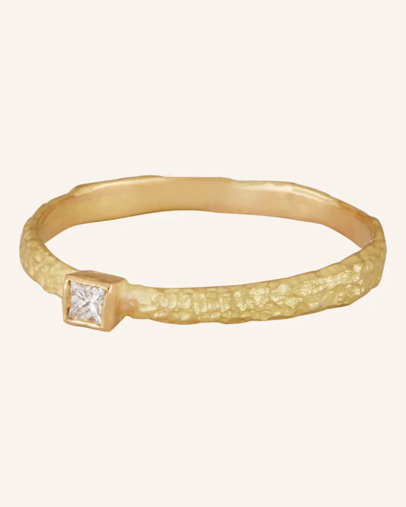 ELHANATI Ring Monochrome Petite Mit Diamant gold Gold