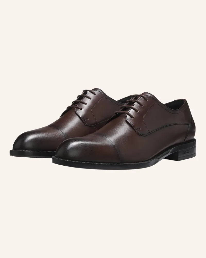 HUGO BOSS Business-Schnürschuh Derrek_Derb_Buctpf braun Dunkelbraun
