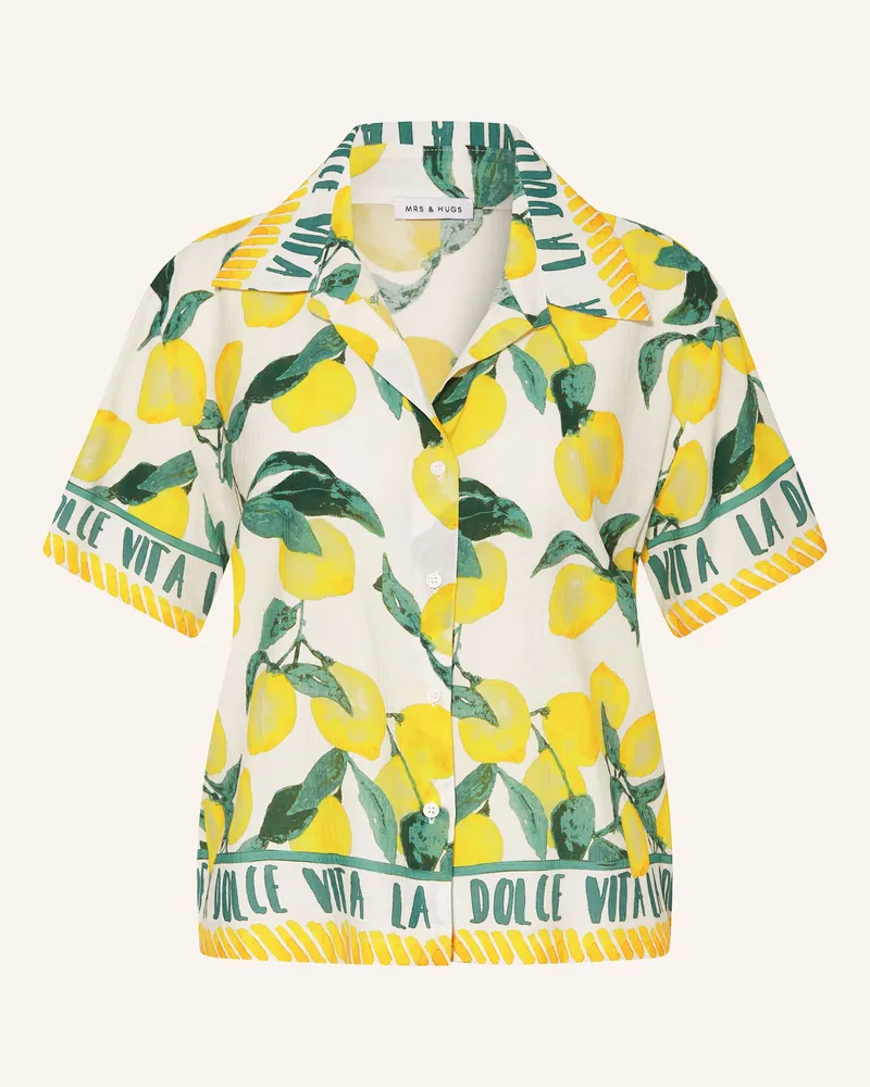 Mrs & HUGS Hemdbluse Weiss