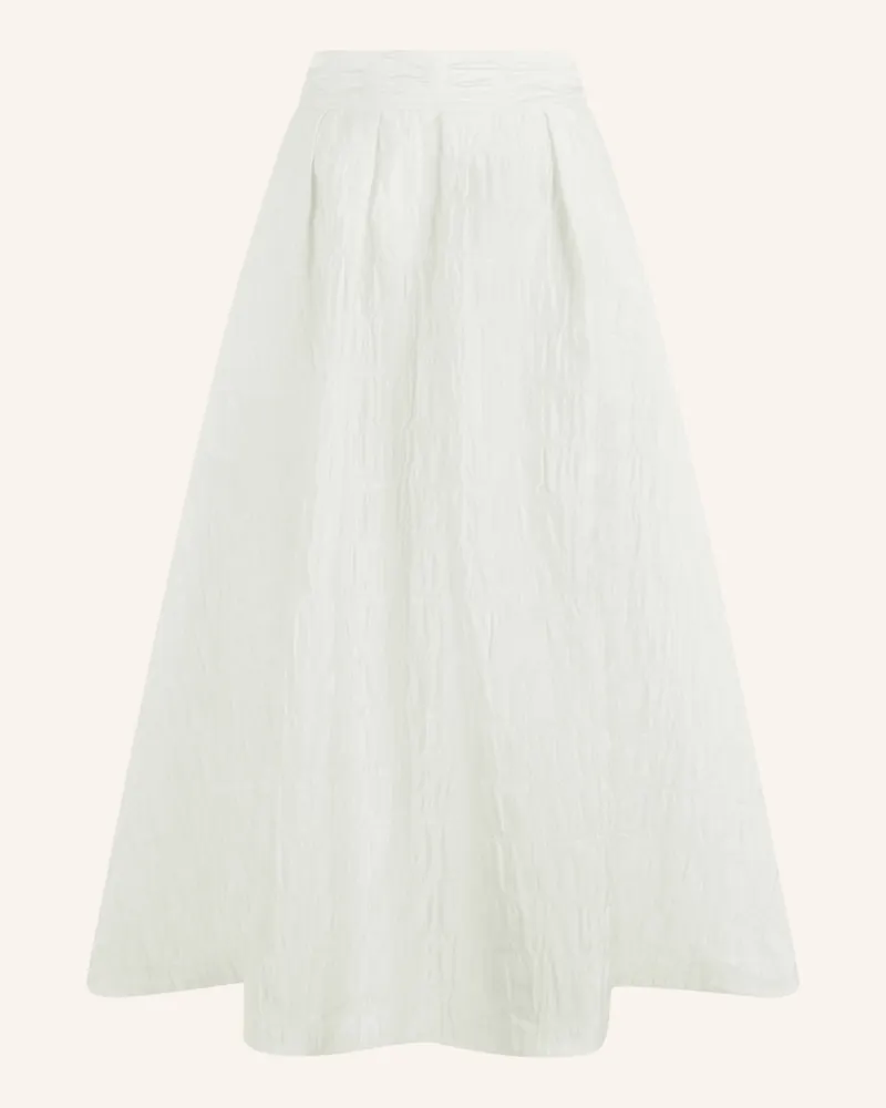 Apart Midi Jacquardrock weiss Creme