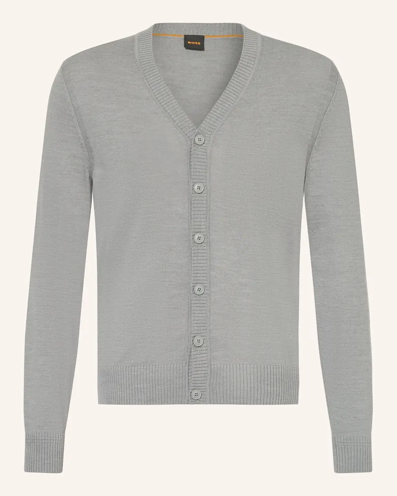 HUGO BOSS Strickjacke AVAC Grau