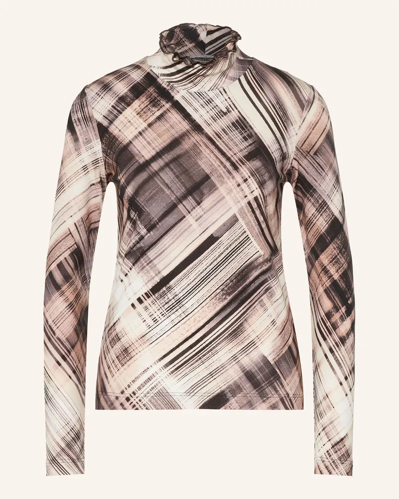 ZAíDA Longsleeve Mit Rüschen braun Dunkelbraun