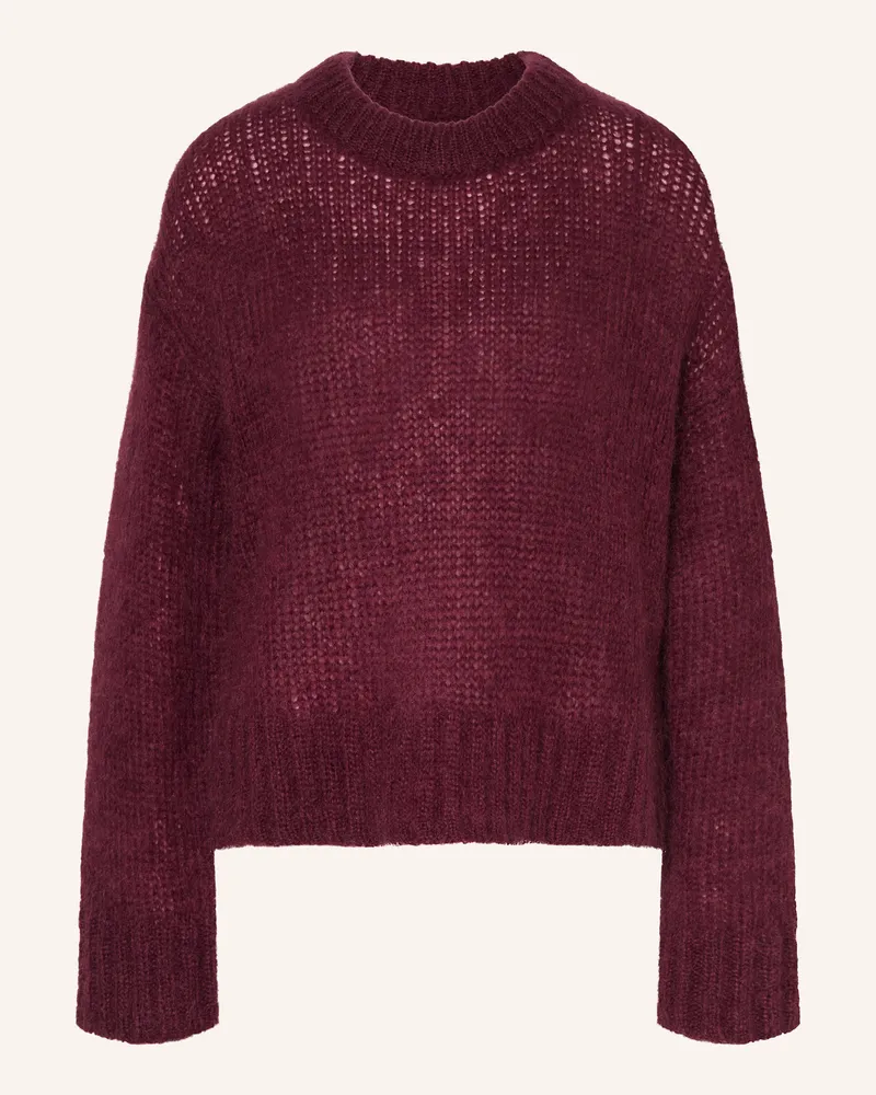 Part Two Mohair-Pullover Sillepw rot Dunkelrot