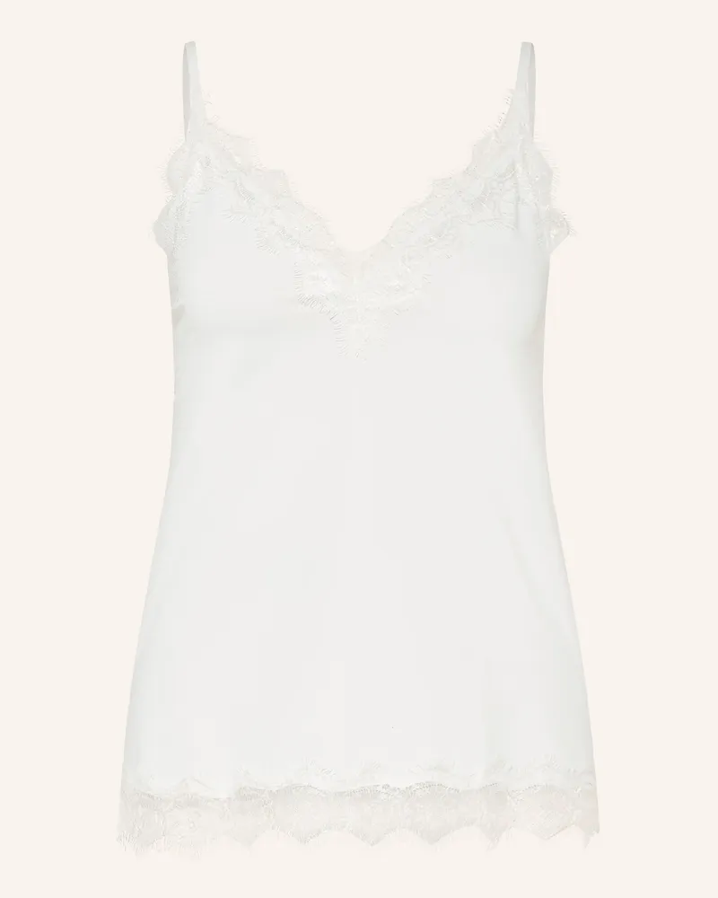 Rosemunde Top Bridget Mit Spitze weiss Weiss