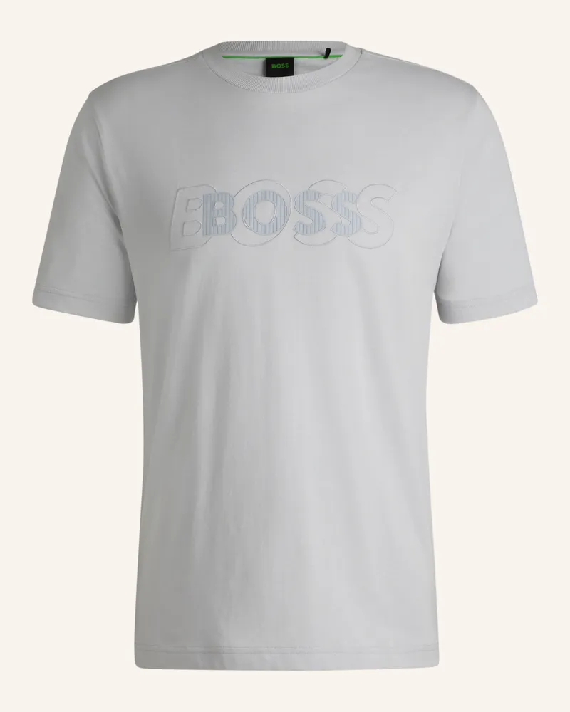 HUGO BOSS T-Shirt TEE DROPNEEDLE Regular Fit Hellgrau
