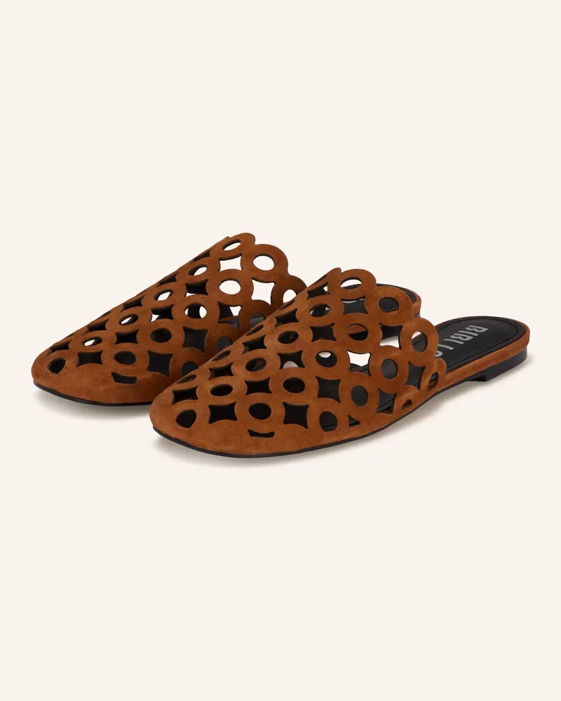 Bibi Lou Mules Oribu Mit Cut-Outs braun Braun