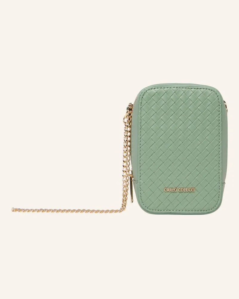 Carlo Colucci Minitasche In Flechtoptik Di Lapi gruen Grün