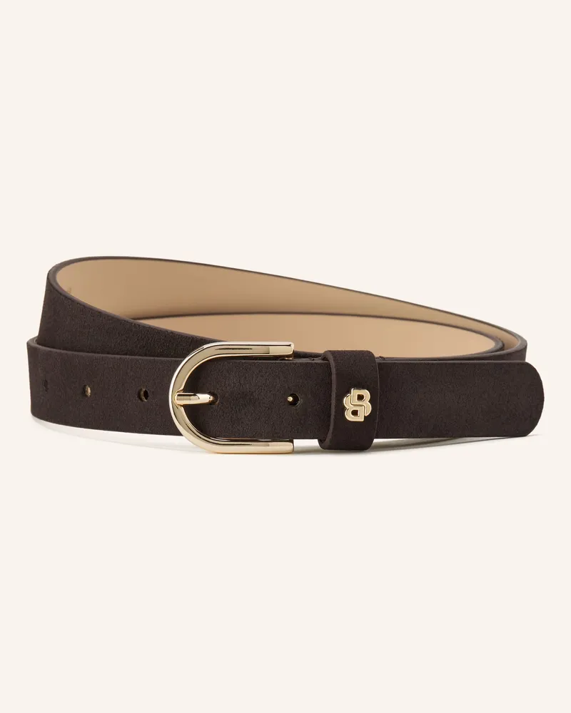 HUGO BOSS Ledergürtel Scarlet braun Dunkelbraun