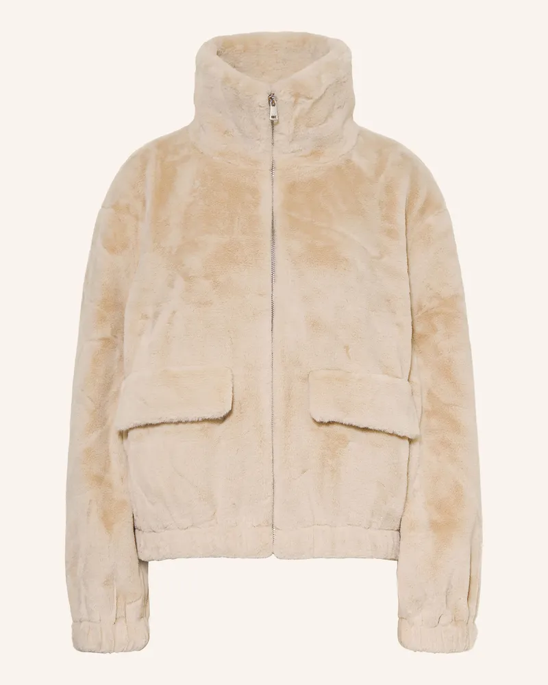 Oui  Kunstfell-Jacke beige Beige