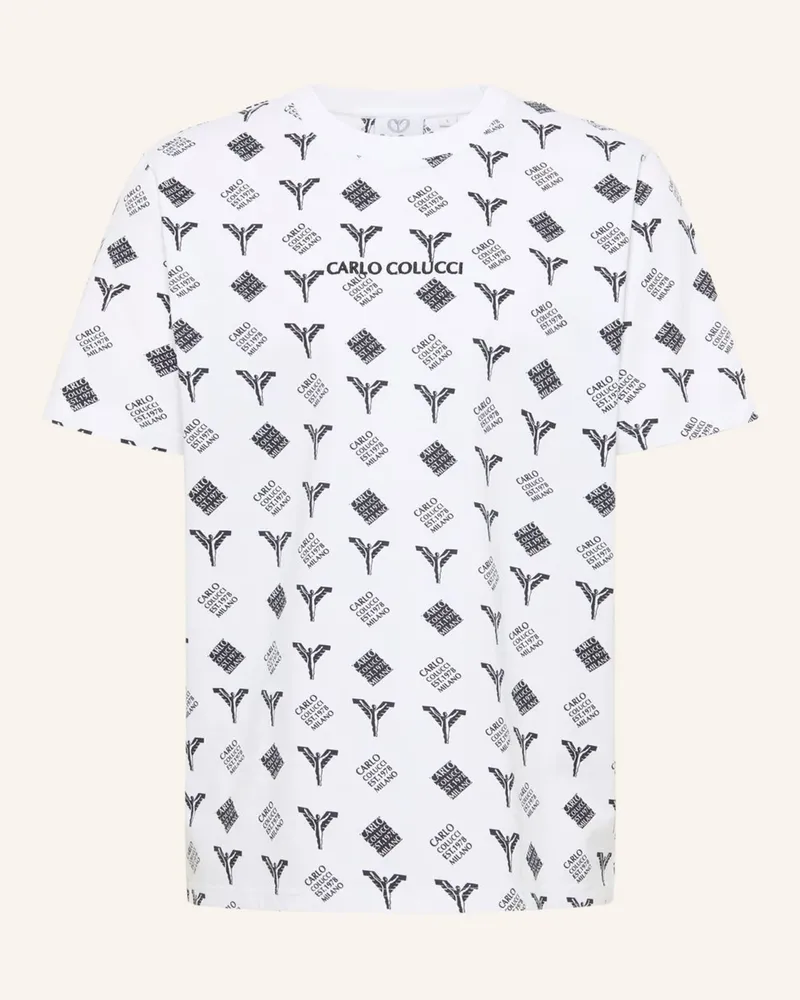 Carlo Colucci Logo T-Shirt - Black Friday Falchi weiss Weiss