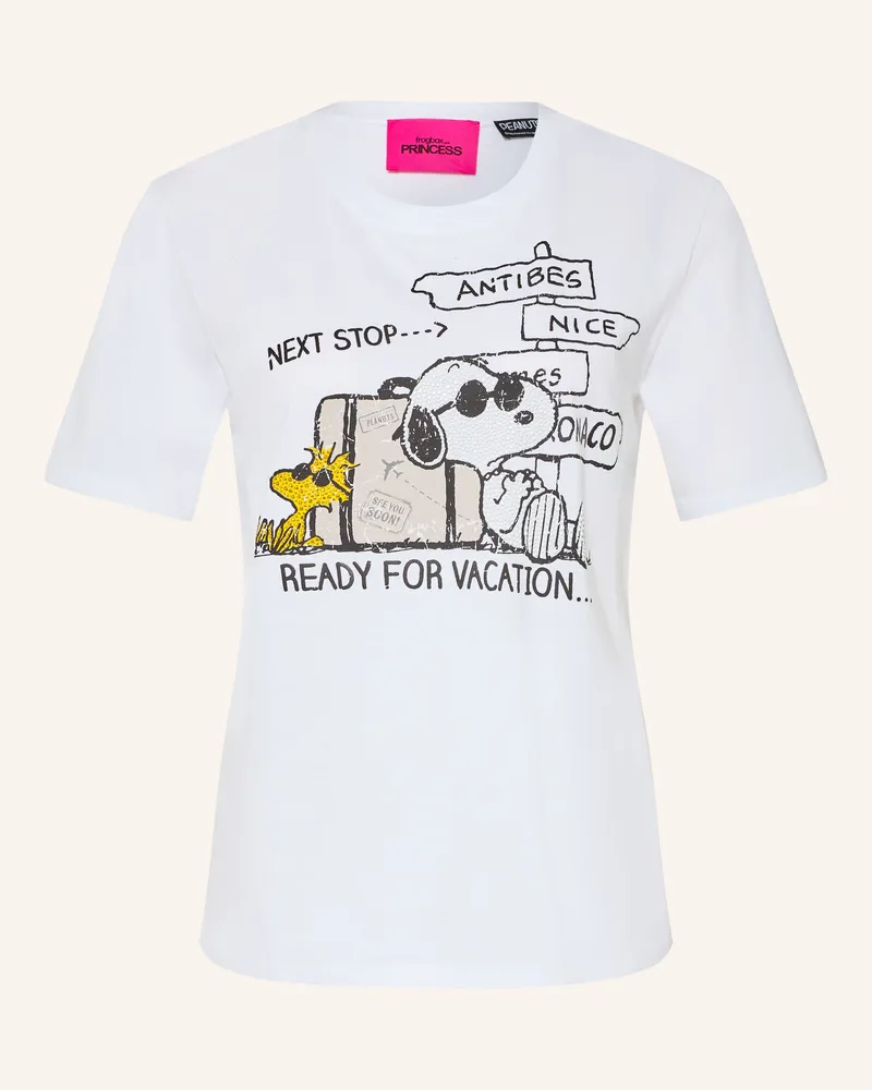Frogbox T-Shirt Mit Schmucksteinen weiss Weiss