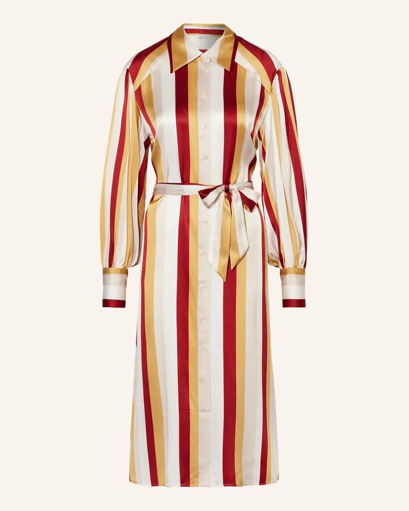 Mrs & HUGS Hemdblusenkleid aus Seide Beige