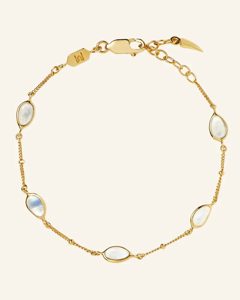 Missoma Armbänder MAGMA RAINBOW MOONSTONE BRACELET by GLAMBOU Gold
