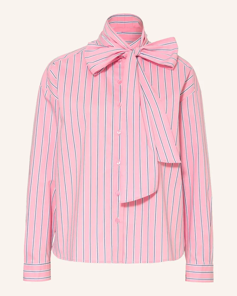 Milano Italy Bluse Mit Abnehmbarer Schluppe pink Rosa