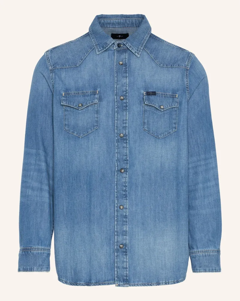 7 for all mankind WESTERN SHIRT Blau
