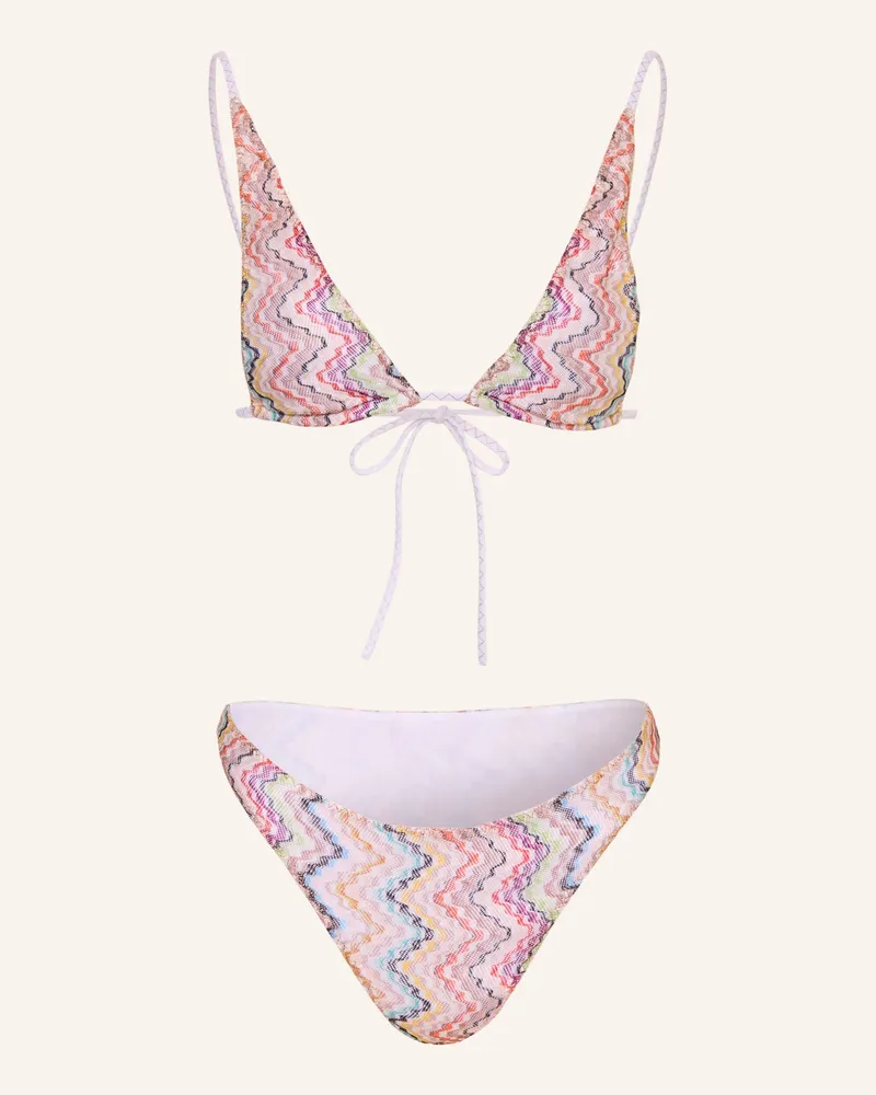 Missoni Triangel-Bikini rot Weiss
